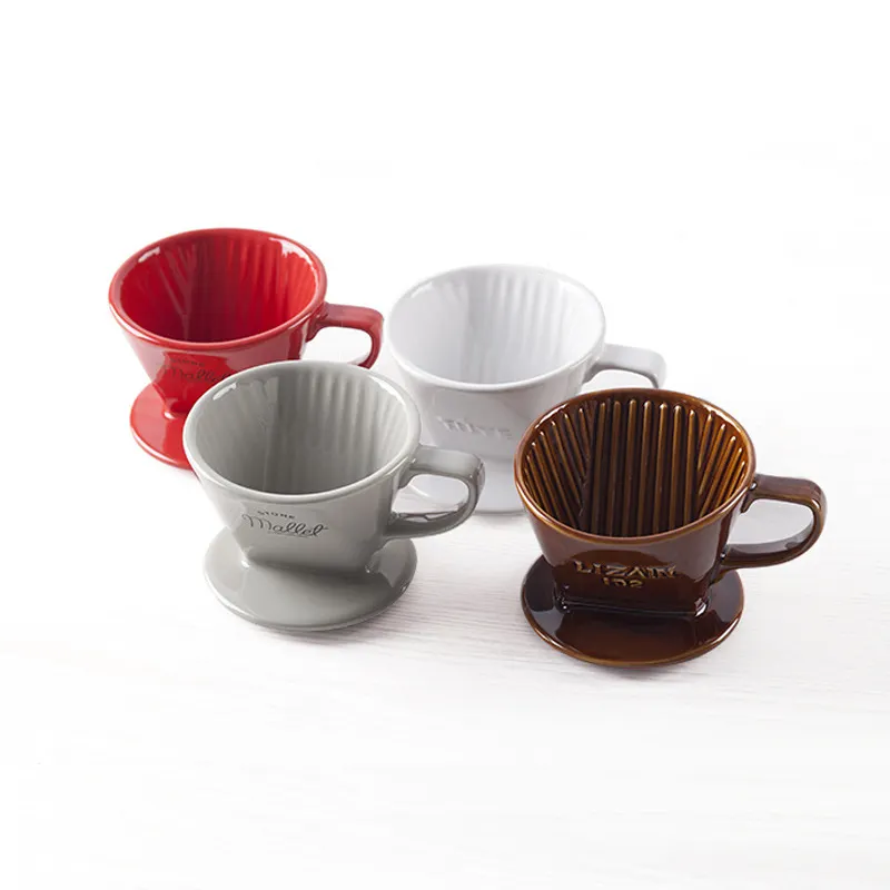 Ceramic Coffee Funnel Filter Cup Custom Office Household Coffee Cup with Handmade Ceramic Filter
