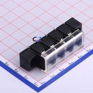 KF48CM-9.5-4P Barrier Terminal Block Through hole Component (THT),P=9.5mm Connector With Cover Plate 9.5mm 1x4P Straight Pin - Product Image 1