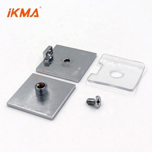 Crl scu4 không khung vòi hoa sen cửa 0 độ Chrome gương Brass tường để Glass vuông Clip chủ gắn sửa chữa Glass kẹp - Product Image 6