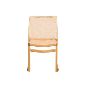 Classic Diab Chair with Solid Wood M u j i Style Rattan Chair Modern Wooden Dining Chair