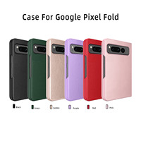 Pour google pixel pli couverture de téléphone en cuir pu étui de téléphone de luxe pour google pixel pli