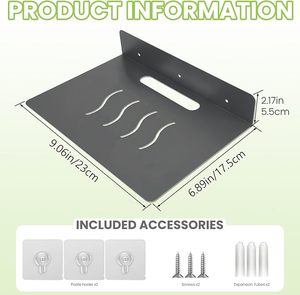 Étagères flottantes en <span class=keywords><strong>acier</strong></span> pour mur, petite étagère murale adaptée à la chambre à coucher, au salon, à la salle de bain, à la cuisine, au bureau - Product Image 3