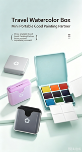 Set di Acquerelli Portatile Artecho 9 Colori con Tubetti da 2mL per Tela, Carta e Vetro - Materiali Artistici - Product Image 4
