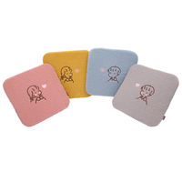 Coussin de siège carré en mousse éponge, motif dessin animé mignon, antistatique, amovible, lavable, 100 % polyester, pour maison, bureau, voiture
