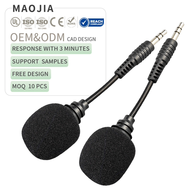3.5mm Jack Mini Microphone Flexible Hose Adjustable Gooseneck Noise Cancelling Condenser for PC Computer Zoom Audio Profesional