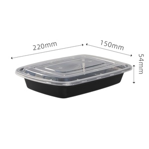 Boîte à bento personnalisée à un compartiment Boîte à lunch en plastique de gros Boîte à lunch de style américain avec couvercle - Product Image 5