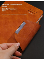 Agenda annuel personnalisable A5 2027, 365 jours, planificateur de tâches quotidiennes, couverture en tissu changeant de couleur, reliure filée, promotionnel