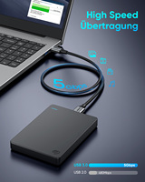 Cable de datos USB de alta velocidad SUNGUY USB A a Micro-B de 5 Gbps con trenzado de nailon, cable de carga rápida