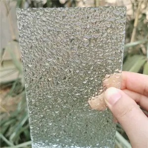 China Factory Low Iron Clear Diamond Nashiji Pattern Glass For Windows Doors