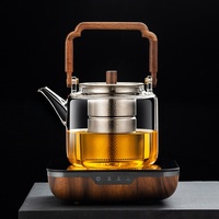 Shiqi tout-en-un titane faisceau de levage verre résistant à la chaleur cuisinière électrique théière pour théière ménage café et thé ensemble