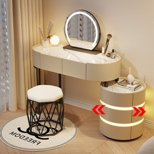Popular Tocador Estilo Princesa Crema, Lujo Ligero Nórdico, Moderno Minimalista para Dormitorio, con Tapa <span class=keywords><strong>de</strong></span> Roca, para Maquillaje en Espacios Pequeños - Product Image 1