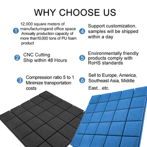 Meilleure qualité Studio de musique réduction du bruit PU insonorisation panneau de mousse acoustique éponge ignifuge mousse de champignon Yuan Yuan - Product Image 5