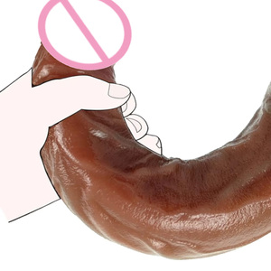 Consegna Rapida Dildo in <span class=keywords><strong>Silicone</strong></span> Morbido Realistico e Delicato sulla Pelle con Forte Ventosa per Uomini - Product Image 1