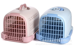 Transportadora Portátil para Mascotas, <span class=keywords><strong>Caja</strong></span> de <span class=keywords><strong>Transporte</strong></span> para Perros, Gatos y Conejos, Jaula de Plástico, <span class=keywords><strong>Caja</strong></span> de Viaje con Asa Oculta - Product Image 4