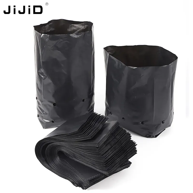 JiJiD एंटी-यूवी प्लांटर बैग पौधों के लिए हेवी ड्यूटी पॉली प्लास्टिक गार्डन ग्रो बैग