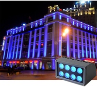 Projecteurs LED muraux à faisceau étroit 42W RGBW, faisceau net et précis, haute luminosité pour éclairage extérieur de signalétique commerciale