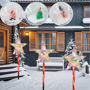 Lumière solaire <span class=keywords><strong>de</strong></span> Noël IP44 étanche, étoile colorée à piquer pour jardin extérieur avec 8 modes pour la décoration <span class=keywords><strong>de</strong></span> chemin - Product Image 1