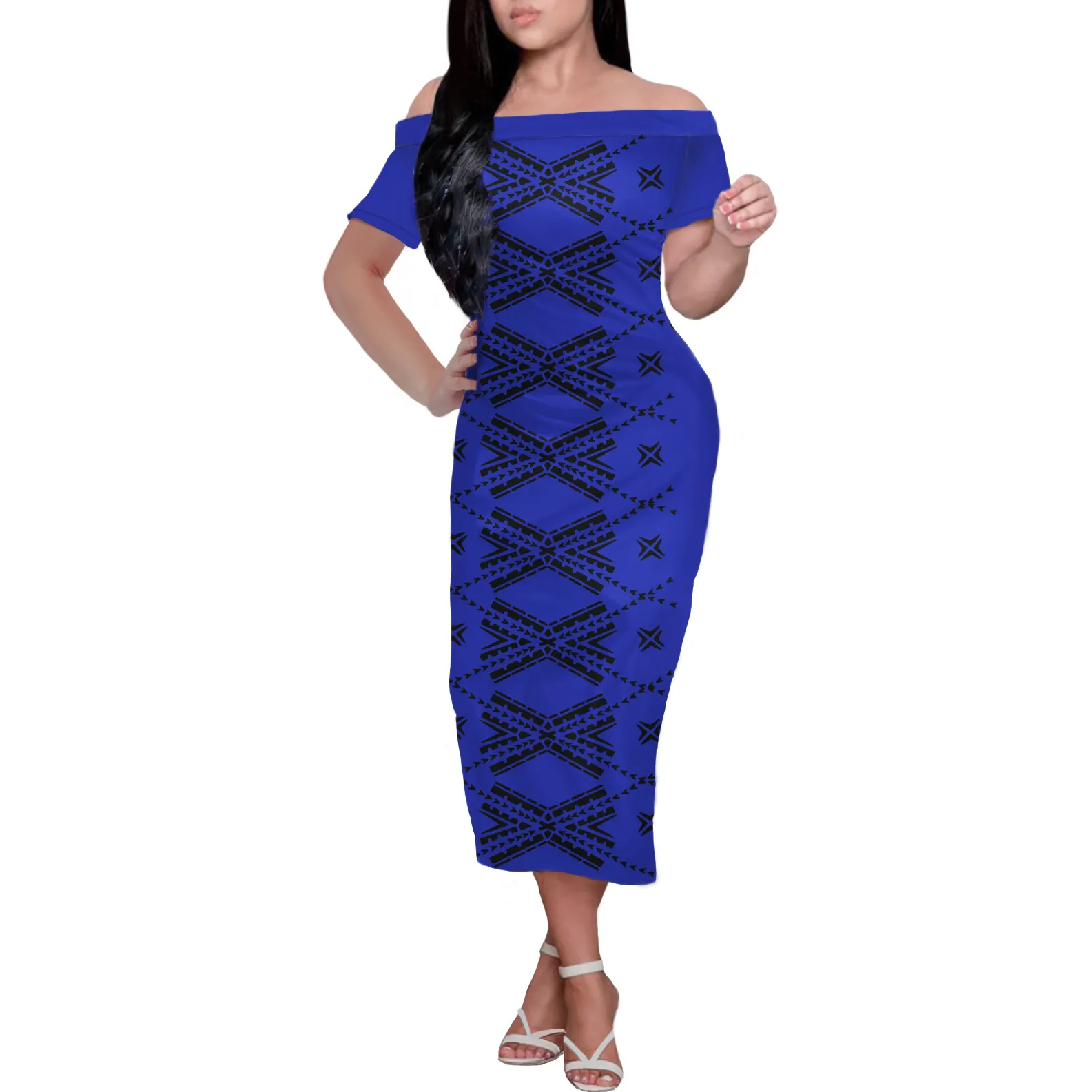 Robe longue pour femmes, vêtement à la mode, tatouage imprimé, confortable, une pièce, logo personnalisé, grande taille, nouvelle collection 2021