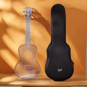 Nieuwste Korea Populaire Ukulele 23Inch Kleurrijke Acryl Solid Mini Gitaar Bas Voor Studenten