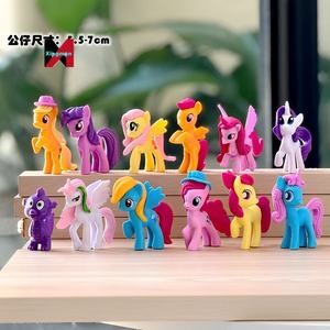 12 figurines <span class=keywords><strong>My</strong></span> <span class=keywords><strong>Little</strong></span> Ponyed en boîte aveugle, décoration de bureau, jouet tendance, cadeau - Product Image 2