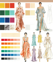 Robe Romantique Femme sur Mesure : Robe Longue Sans Manches avec Dentelle Brodé et Corsage à Baleines - Échantillon Rapide & Production en Gros