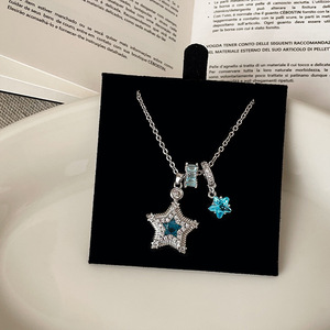 Collar de Cobre Colorido con Forma de Corazón y Estrellas, Moderno y Personalizado, Accesorios de Joyería para Mujer - Product Image 6