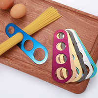 Règle de mesure des pâtes en acier inoxydable, outil de mesure des Spaghetti, nettoyage facile, 4 sections de service