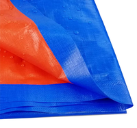 Bâche en tricot PE tissée bleue et orange, enduite anti-UV, pour bassin à poissons, couverture de camion, voiture, tente extérieure