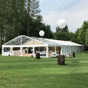 Aluminium Farme Transparent Imperméable Extérieur Grand Chapiteau en PVC Fête Evénement Festival Transparent Tente de Mariage