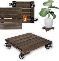 Penyangga Pot Taman Bentuk Persegi dari Kayu Pinus Ramah Lingkungan MSP 13 Inci, Penanam Tanaman Bunga/Tanaman Hijau Model VN No.1.2