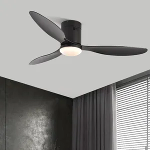 Modern 3 Blade ABS Ceiling Fans Light Dimmable Remote Control Led Ceiling Fan With Lamp Living Room Bedroom Decorative