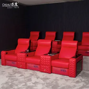 NOUVEAU Fauteuil de cinéma électrique inclinable en cuir canapé mobilier de salon cinéma privé home cinéma sièges vip loveseats