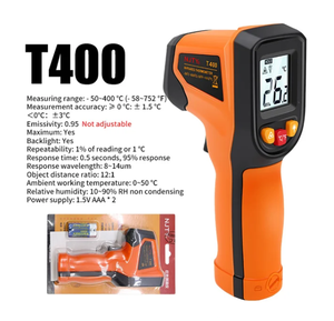 T400 t400a T600 t600a kỹ thuật số Nhiệt kế hồng ngoại Laser Nhiệt kế không tiếp xúc Laser Nhiệt kế công nghiệp công cụ - Product Image 4