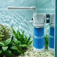 Filtre interne submersible pour aquarium 3 en 1, en plastique écologique, silencieux, pompe de filtration pour aquarium, aération, débit réglable, 10-40 gallons