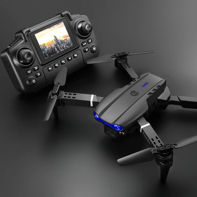 Hot Factory E99 Pro With Dual Cameras HD Remote Control LED Foldable Quadcopter Toys UAV RC Mini 4K Beginner Quadcopter