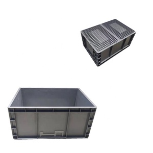 Logistics Box Stackable Crate Plastic Storage Boxs With Card Holder