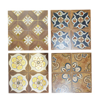 Carrelage en céramique imitation parquet plaqué or vintage, motif floral antique, carreaux décoratifs pour murs et sols, cuisine, salle de bain, café
