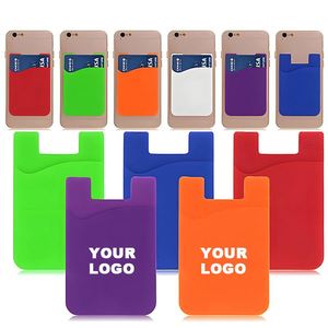 Wj53 Vente en gros d'autocollants en silicone avec logo personnalisé, étui de protection pour carte de crédit, porte-cartes de téléphone portable de haute qualité - Product Image 4
