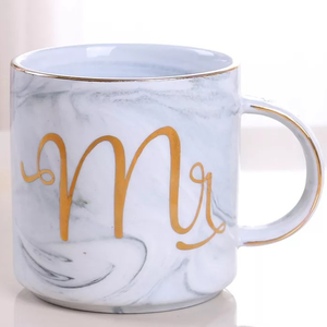 Miss Mr Ms stampa tazza di ceramica marmo tazza da caffè tazza di latte per regalo - Product Image 3