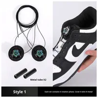 Nouvelles baskets plates simples à enfiler en plastique avec boucle en fil d'acier antidérapante et lacets torsadés sans nœuds