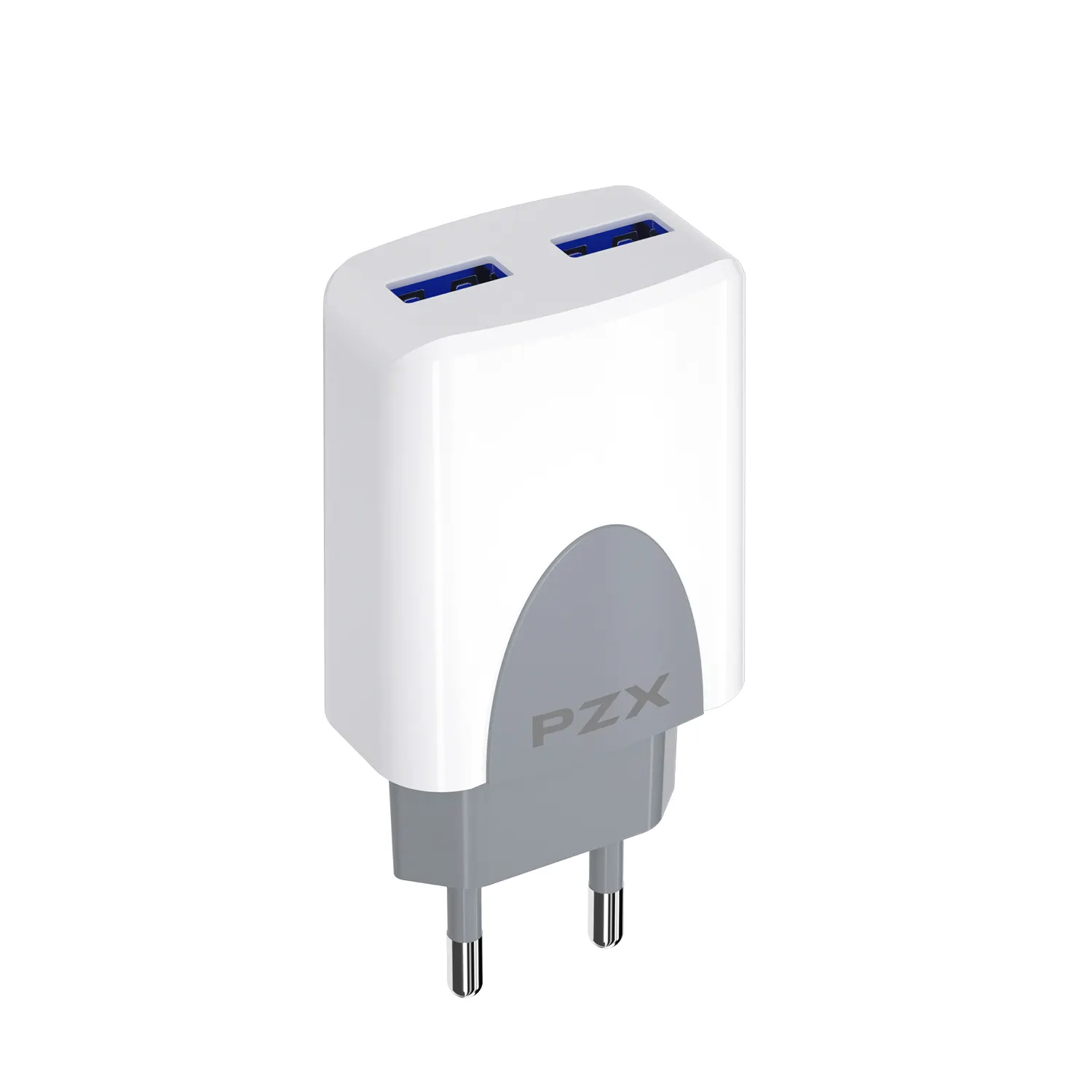 PZX P25 신제품 저렴한 범용 3.1A 빠른 충전 2 USB 포트 EU 빠른 충전기 휴대 전화 액세서리 빠른 벽 충전기