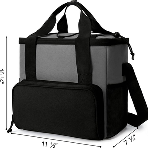 Muestra gratis de alta calidad de gran capacidad con correa para el hombro Tote BBQ Picnic impermeable comida caliente aislada bolsas de entrega de alimentos - Product Image 3