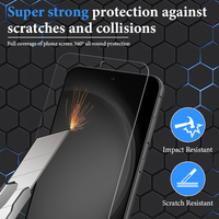 Ensemble d'accessoires 3 en 1 pour Samsung Galaxy S24 Ultra TPU Phone Case Protecteur d'écran en verre trempé pour objectif d'appareil photo