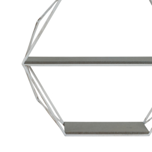 Mensola Geometrica da Parete con Struttura in Metallo, Organizzatore Sospeso per Soggiorno, Camera da Letto, Ingresso, Arredamento Casa - Product Image 4