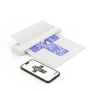 RYYES A4 Letter Size Portable Wireless Rechargeable Tattoo Stencil Copier BT Connect Thermal Tattoo Printer