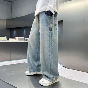 Spot personalizzato all'ingrosso ragazzi autunno e inverno lavato alla moda jeans versatili adatti a bambini di età compresa tra 5 e 14 anni - Product Image 1