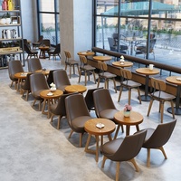 Ensemble de canapé et table avec chaises en bois massif à fixation murale, style chinois classique, mobilier commercial pour restaurant/café