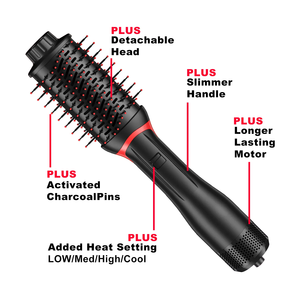 <span class=keywords><strong>Brosse</strong></span> sèche-cheveux à air chaud Multi Styler 3 en 1 Interchangeable Sèche-cheveux Volumizer Céramique ionique Curling Dryer Styler Brush - Product Image 4