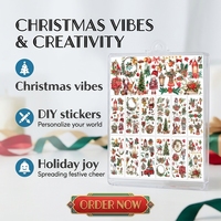 Autocollants adhésifs personnalisés Lebo pour Noël, en vinyle imperméable, impression numérique, transferts à frotter pour l'artisanat, les meubles et le bricolage à domicile