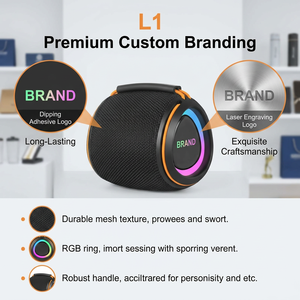 Top Selling Compact Portable TF USB FM TWS 10m Stable Connection IPX4 YMB-15 for <b>Speaker</b> 8W RGB LED - Product Image 3